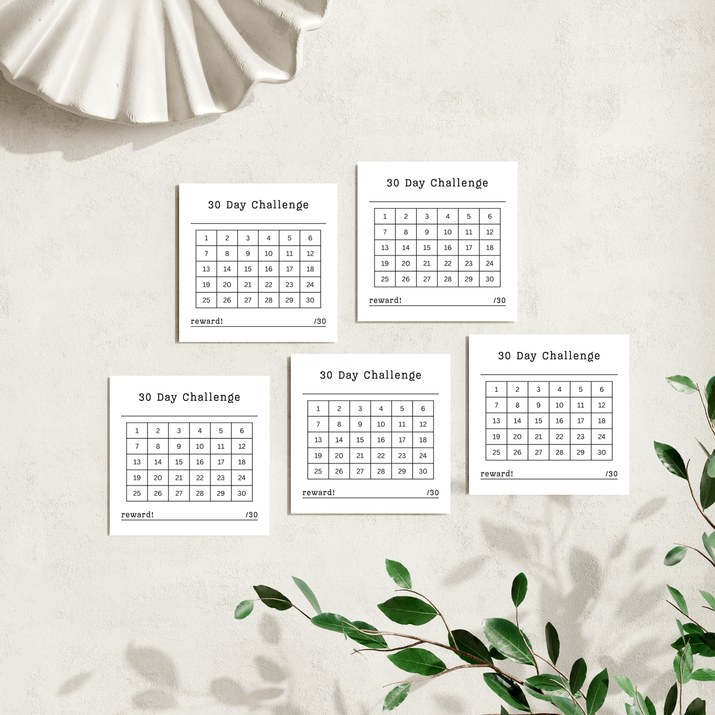 30-Day Challenge Tracker: 50 Sheet Post-It Note Notepad