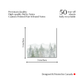 Watercolor Evergreen Silhouette: 50 Sheet Post-It Note Notepad