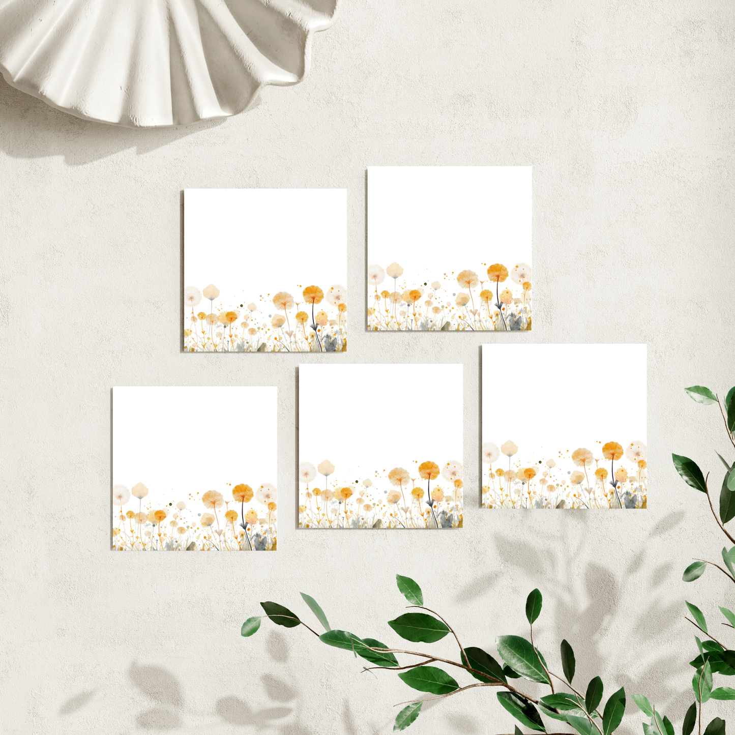 Watercolor Dandelions: 50 Sheet Post-It Note Notepad