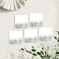 Watercolor Evergreen Silhouette: 50 Sheet Post-It Note Notepad