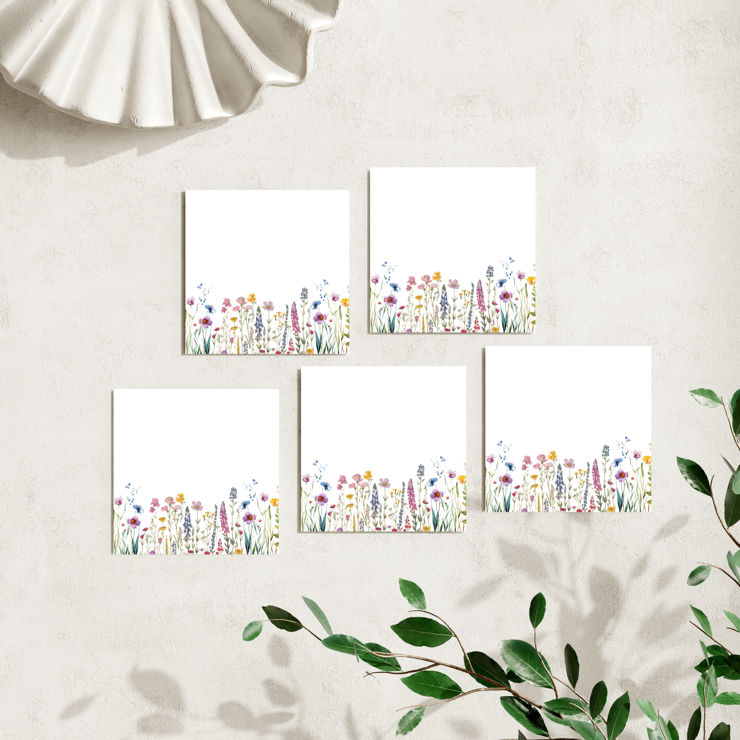 Watercolor Wildflowers: 50 Sheet Post-It Note Notepad