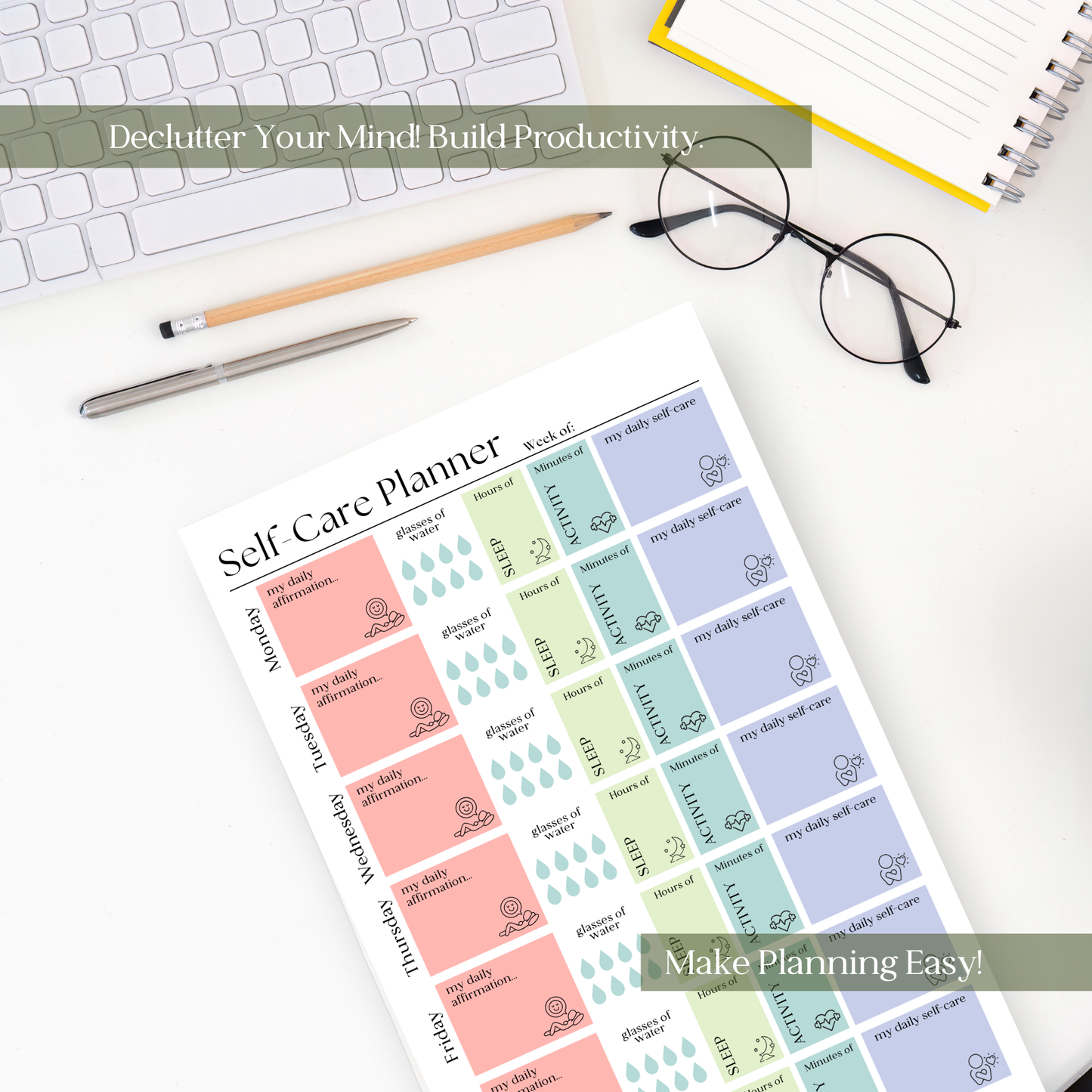 Self-Care Planner Notepad
