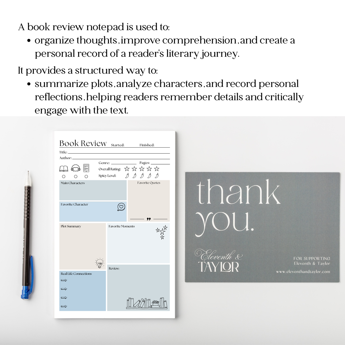 Book Review Notepad