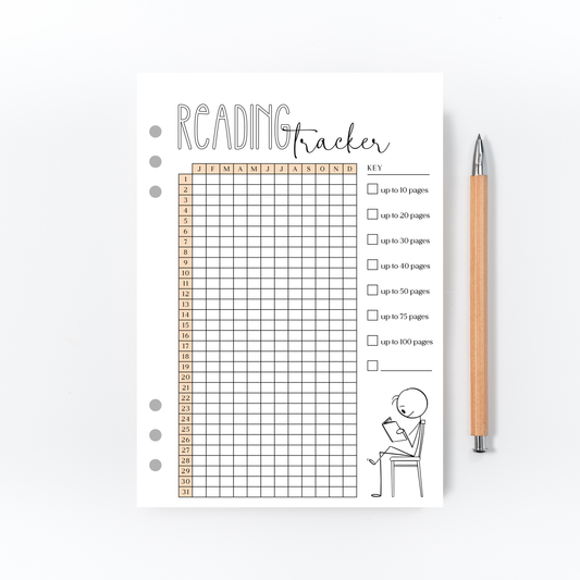 Reading Minutes Tracker Page for Bullet Journal