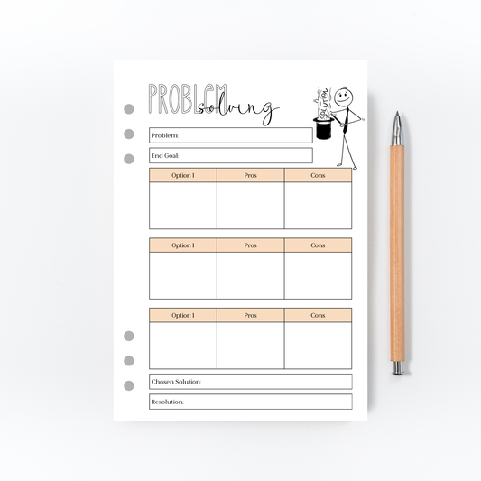 Problem Solving Planner for Bullet Journal