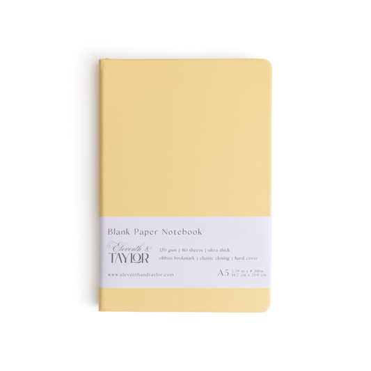 Hard Cover Blank Page Journal: 120gsm Paper