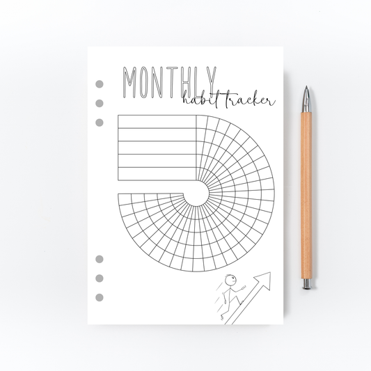 Monthly Habit Tracker Circle Page for Bullet Journal