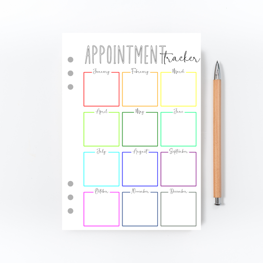 Appointment Tracker Page for Bullet Journal