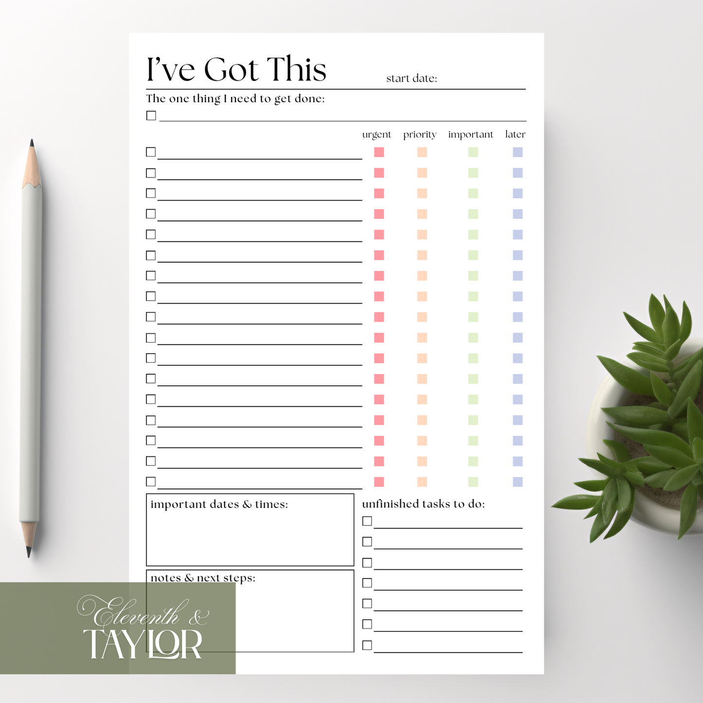 I've Got This! To Do List Notepad