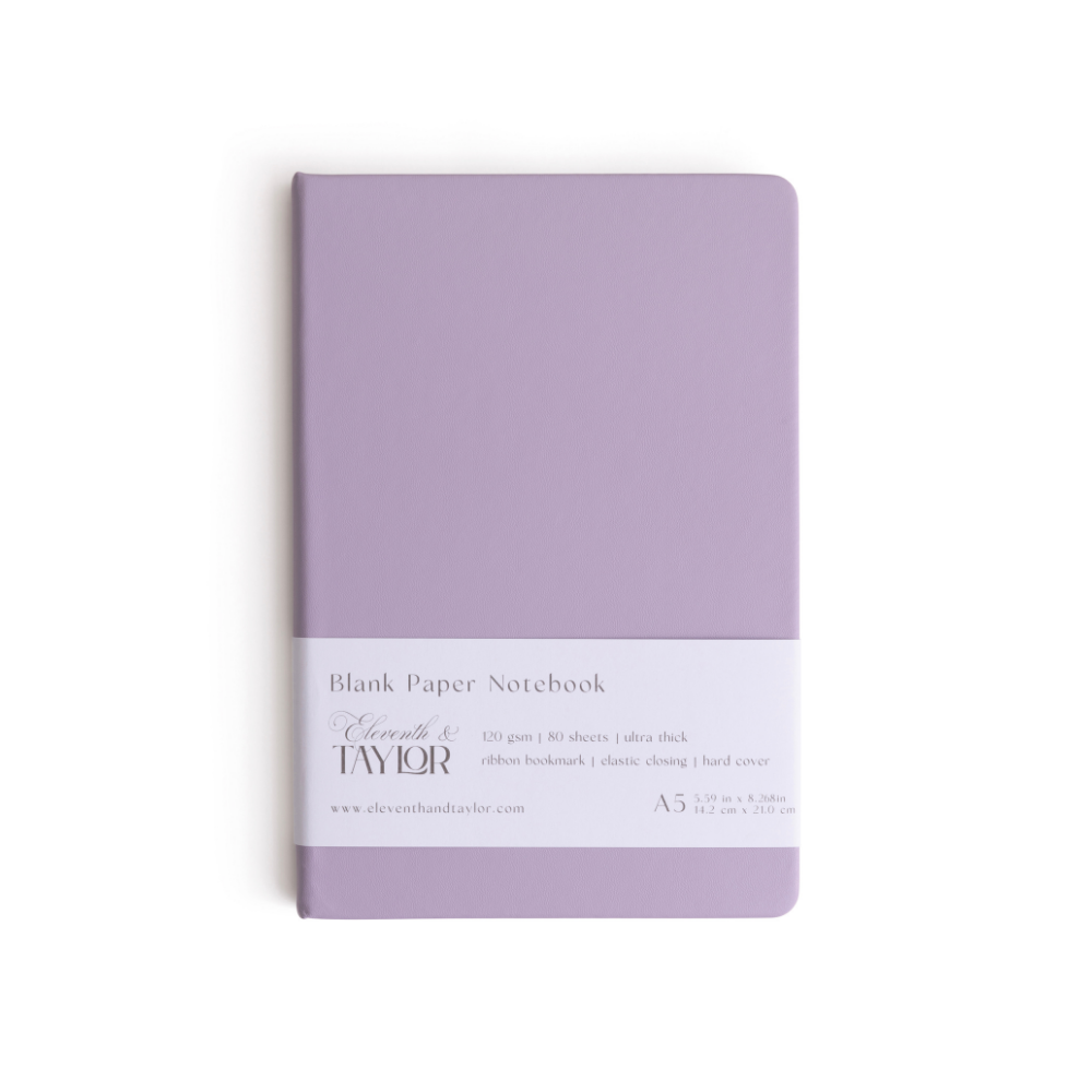 Ocean Blue Hard Cover Blank Page Journal: 120gsm Paper
