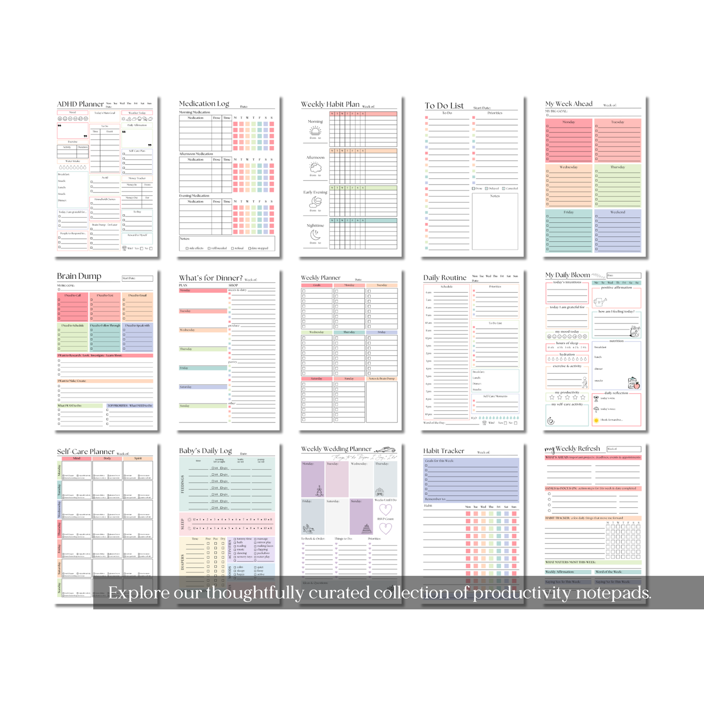 Homeschool Schedule and Daily Planner 50 Page Notepad