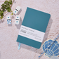 Teal Blue Hard Cover Blank Page Journal: 120gsm Paper