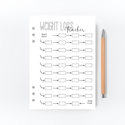 Weekly Weight Loss Tracker for Bullet Journal
