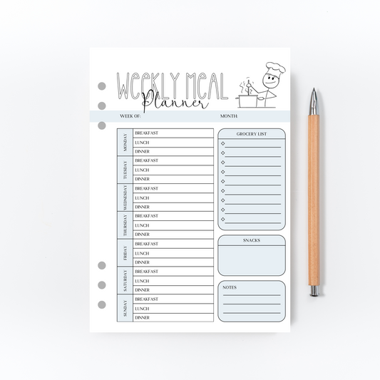 Weekly Meal Planner Page for Bullet Journal