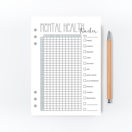 Mental Health Tracker for Bullet Journal