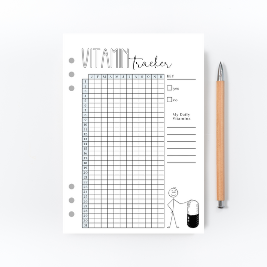 Vitamin Tracker for Bullet Journal