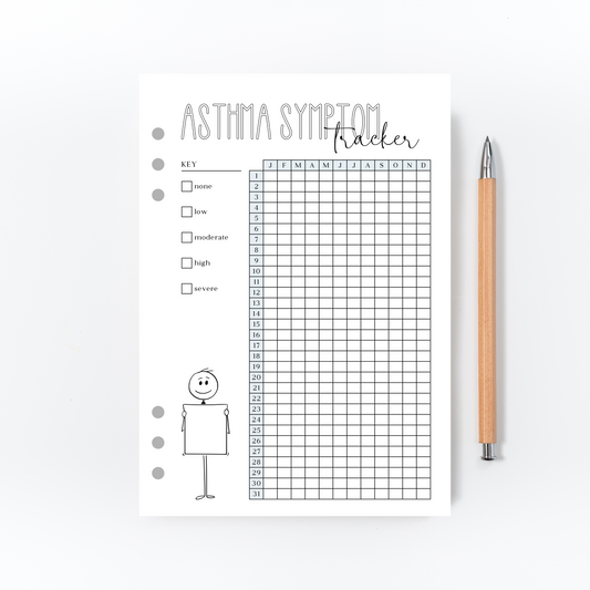 Asthma Symptom Tracker for Bullet Journal