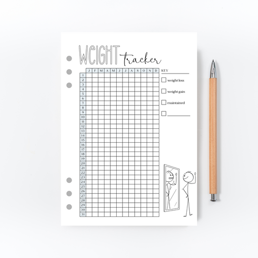Weight Tracker for Bullet Journal