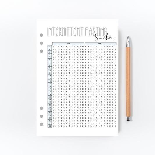 Intermittent Fasting Tracker for Bullet Journal